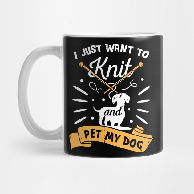 Knitting Knitter Dog Lover Gift by Dolde08